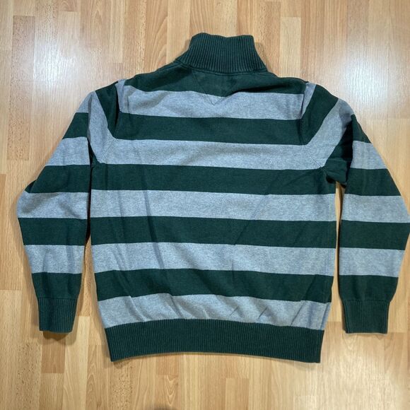 Tommy Hilfiger Turtleneck Sweater (Men’s size L) • ¼ Zipper • Green/Gray • EUC - Picture 4 of 4